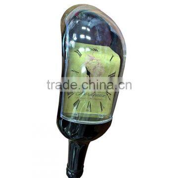 Cretive Melting Wine Bottle Artistic Wall Clock, Table Screwy Bell For Decoration photo-3