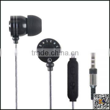 Metal aluminum wire ear headphones,wire ear headphones