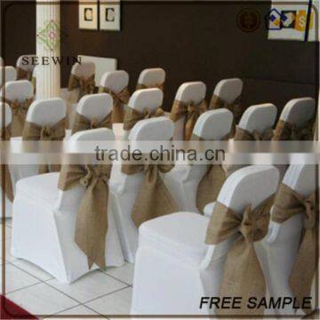 High Quality Raw Material Chifffon Ruffled Burlap Chair Sash photo-2