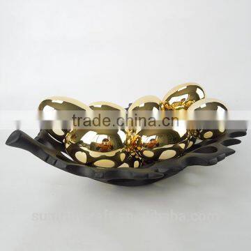 High Quality Decorative Ceremic Shinny Golden Egg photo-2