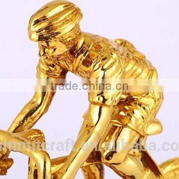 Custom Goldern Resin Bicycle Sports Trophies New Designs Award
