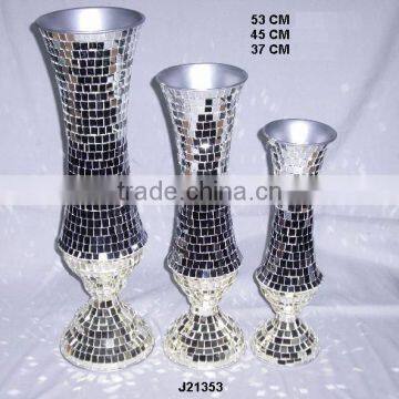 Three tone Glass Mosaic Iron vase other colours available