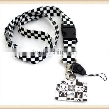 White checker Lanyards, ID card holder, Key Neck Strap Lanyard, Phone Neck Strap