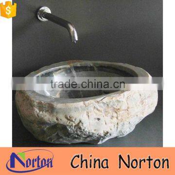 natural stone decoration one piece bathroom sink and countertop for sale NTS-BA185X