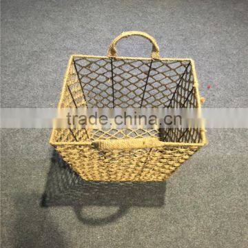 Wholesale Handmade Fashion Square Hemp Rope Basket photo-2