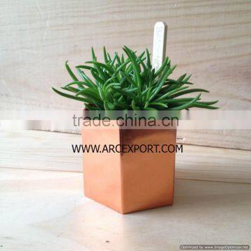 copper plated metal decorative planters