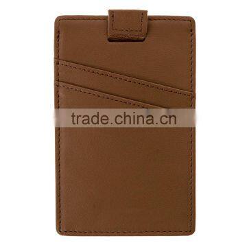 RFID Blocking Genuine Slim Leather Wallet Credit Card Case Sleeve Card Holder With Painted Edges