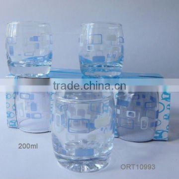 color printing drinking glass set