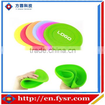 wholesale silicone pet toys foldable dog frisbee