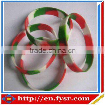 Colorful Segmented silicone wristband (sports type)