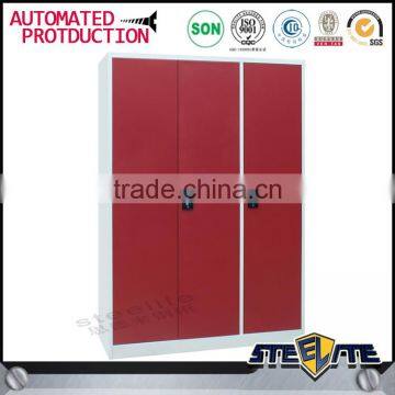 Metal Locker Wardrobe Two Doors Steel Locker With Mirror photo-6