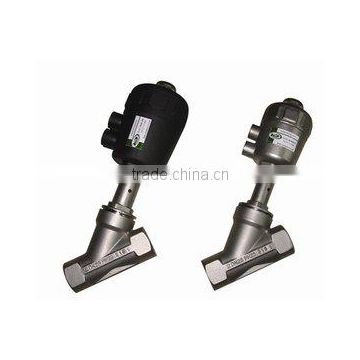 DN15 PTFE Seat SS304 Thread Connect Pneumatic Angle Seat Valve