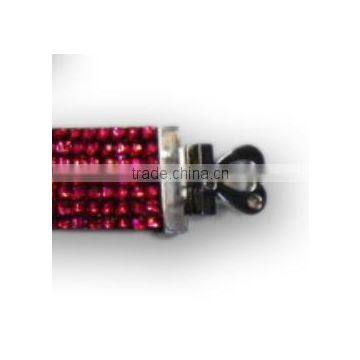 Hot Sale Gift Leather With Crystal Gem Decoration, Bracelet With Zinc Alloy Locking Part, photo-4