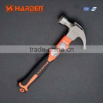 Professional Carbon Steel Hand Tool Fiberglass Handle Claw Hammer