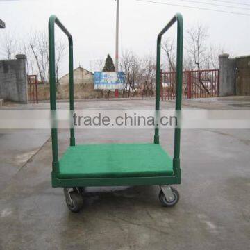 Tool Cart With Carpeted Deck Tray Dolly Pushing Wagon photo-2