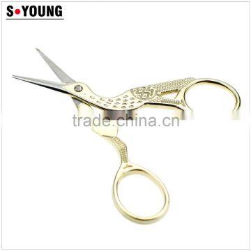 61032 Antique Embroidery Crane Shape Craft Thread Household Scissors photo-2
