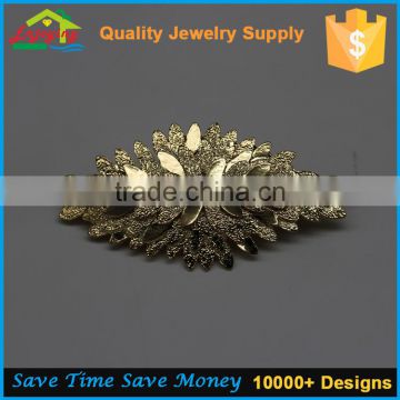 Classicism The Golden Plating Leaves Comb Headband Tiara Hair Accessories