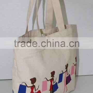 Top Selling Cotton Canvas Tote Bag With Multicolor Print for Fashionable Women photo-2