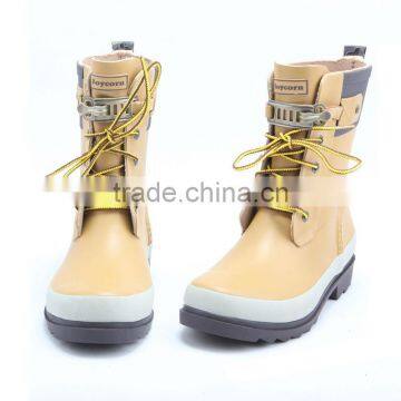 Fashion Latest Lace up Rubber Rain Boots photo-3