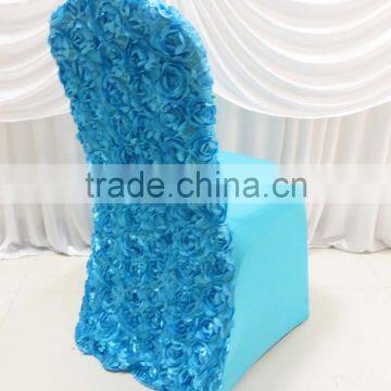 Top Selling--2PCS 13 Colors Elastic Spandex Banquet Chair Cover With Satin Rosette Back For Wedding Party Hotel Decoration photo-5