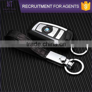 New Fashion Luxury Real Crocodile Skin Leather Key Ring Holder Top Selling Popular Custom Logo Car Key Chain
