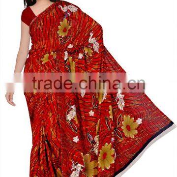 Embroidery and Printing Saree/Digital Printed Saree / Latest Digital Printed Saree / Wholesale Digital Printed photo-2