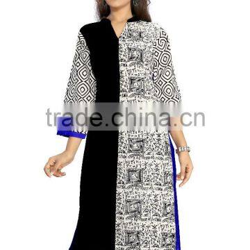 Designer Pure Cotton Long Kurtis