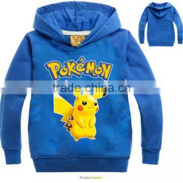 wholesale kids clothing pullover hoodie sweatshirt casual warm fleece long sleeve pokemon pullover hoodie