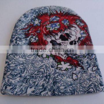High Quality Acylic Print Knitted Hat photo-3
