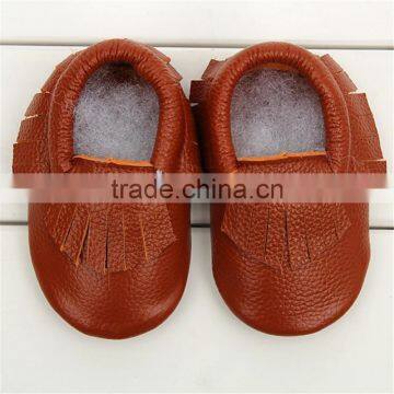Factory Direct Wholesale Toddler Infant Leather Shoes Baby Girl Boy Tassel Moccasin Shoes photo-5