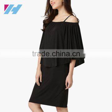 Latest Korean Fashion Trends Wholesale Black Bodycon Mini Dresses For Women Elegant photo-3