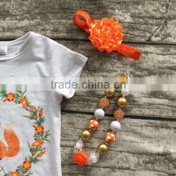 Baby Girls Summer Clothes Baby Girls Boutique Clothing Children fo Sets Girls Summer Shorts With Necklace and Headband photo-3