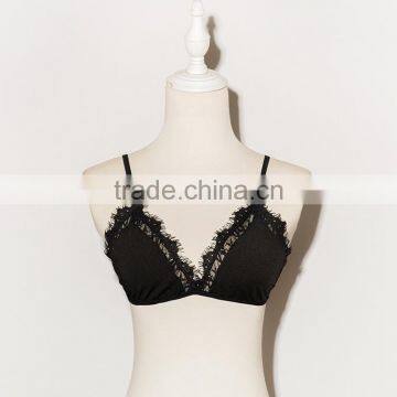 Hot Sexy Young Lady Transparent Lace Top Bra photo-3