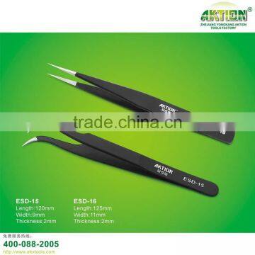 AKTION BRAND Advantage Products ESD Anti-static Stainless Steel Tweezers