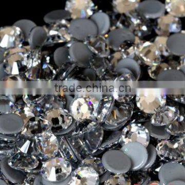 Ss6-ss30 Crystal Clear Round Iron on Flatback Wholesales Hotfix Rhinestone photo-2
