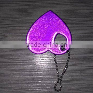 Custom printed promotional high light soft pvc reflective keychain