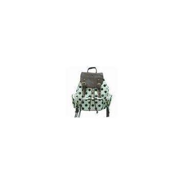 Round Dot Stylish Ladies Canvas Backpack Satchel For Weekend Hiking