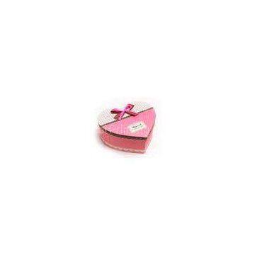 Heart Shape Lovely Gift Box Cardboard Bow Knot Gift Box For Girls