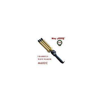 3 barrels LED hair curler M602C