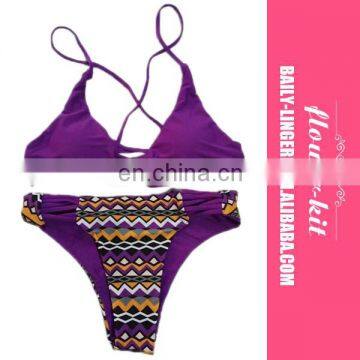 Folk Style Bikini Sexy Red Bandage Swimsuit Swimwear Bathingsuit Women