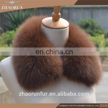 100% Real Winter Multicolor Fox Fur Collar photo-4