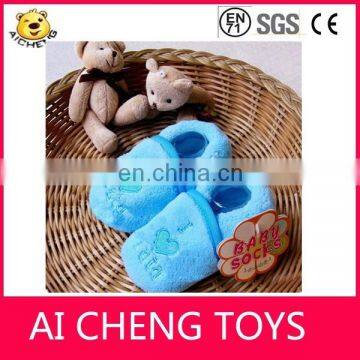 Lovely plush baby socks for sale CE testing