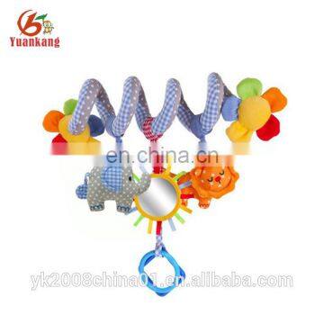 baby sound activated bed pram hanging plush spiral activity toy