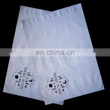 25*35cm white mailing plastic bag with black printing