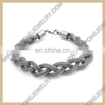 Wholesale Fashion stainless steel mesh knot magnetic bracelet