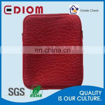 Wholesale red custom printed logo neoprene laptop sleeve bag for 10.5 inch ipad