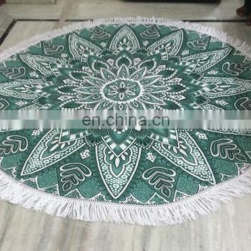 72" Indian Hippie Sea Star Ombre Mandala Round Roundie Tapestries Hippy Boho Gypsy Cotton Round Beach Throw Yoga Mat