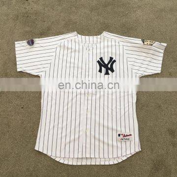 2016 Hot Sale Custom Embroidered Logo Buttons Baseball Jersey