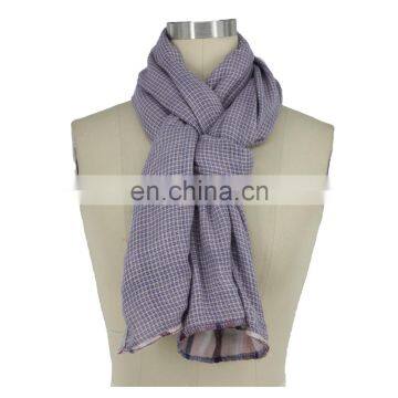 Direct Factory Cotton Check Dots Double-Layer Scarf photo-3