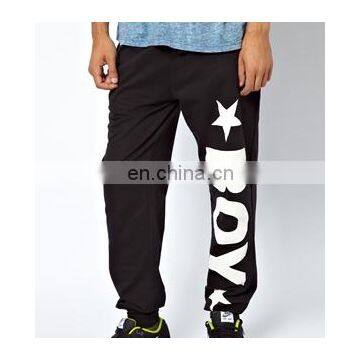 High quality mens sweat pants - Grey Color Classic Slim Sweat Pants With White Stripes